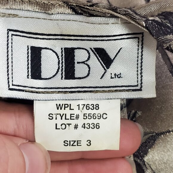 Vintage DBY Womens Floral Fairy Grunge Maxi Dress Size 3 Gold Romantic Bias - Picture 4 of 11